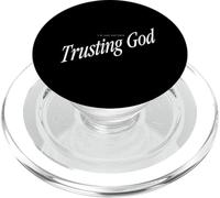 Estoy aquí confiando en Dios Tipografía PopSockets PopGrip para MagSafe