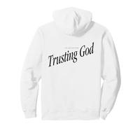Estoy aquí confiando en Dios Tipografía Sudadera con Capucha