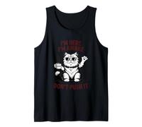 Estoy aquí, estoy despierto, no lo presiones, actitud de gato Camiseta sin Mangas