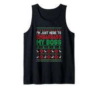 Estoy aquí para avergonzar a mi Jefe Diciendo el Trabajo de Navidad Camiseta sin Mangas