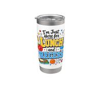 Estoy aquí para el almuerzo y el recreo Regreso al aula de clases Vaso térmico de acero inoxidable de doble pared