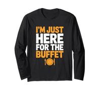 Estoy aquí para el Amante de la Comida de Crucero Divertido Buffet Manga Larga
