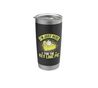 Estoy aquí para el amante de la pastelería vintage Key Lime Pie Vaso térmico de acero inoxidable de doble pared