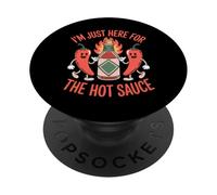 Estoy aquí para el Chile con Salsa Picante PopSockets PopGrip Adhesivo