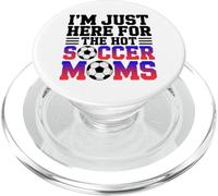 Estoy aquí para el fútbol Caliente mamás Divertido mamá fútbol PopSockets PopGrip para MagSafe