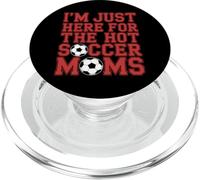 Estoy aquí para el fútbol Caliente mamás Divertido mamá fútbol PopSockets PopGrip para MagSafe