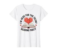 Estoy aquí para el Gusano de Biblioteca del Partido de Lectura silenci Camiseta