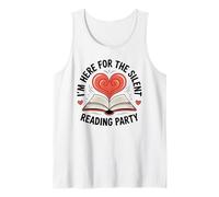 Estoy aquí para el Gusano de Biblioteca del Partido de Lectura silenci Camiseta sin Mangas