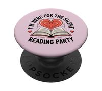 Estoy aquí para el Gusano de Biblioteca del Partido de Lectura silenci PopSockets PopGrip Adhesivo