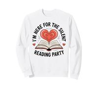 Estoy aquí para el Gusano de Biblioteca del Partido de Lectura silenci Sudadera