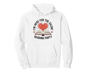 Estoy aquí para el Gusano de Biblioteca del Partido de Lectura silenci Sudadera con Capucha