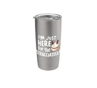 Estoy aquí para el helado italiano Stracciatella Vaso térmico de acero inoxidable de doble pared