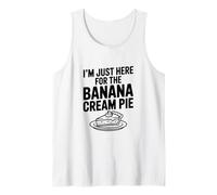 Estoy aquí para el Humor de los Amantes de la Comida de Pastel de Crema de plátano Camiseta sin Mangas