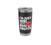Estoy aquí para el postre alemán de bayas de Rote Grütze Vaso térmico de acero inoxidable de doble pared