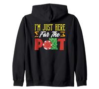 Estoy aquí para el Pot Poker Chips Gambling Casino Sudadera con Capucha