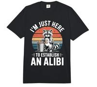 Estoy aquí para Establecer una Coartada Divertido Mapache Comfort Colors Adult Heavyweight T-Shirt
