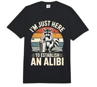 Estoy aquí para Establecer una Coartada Divertido Mapache Comfort Colors Adult Heavyweight T-Shirt