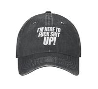 Estoy Aquí para Joderlo Todo Mujeres Hombres Gorra De Béisbol Clásica Sombrero De Sol Vintage Aire Libre Gorra para Ciclismo Golf Viaje