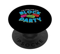 Estoy aquí para la Fiesta de Bloques de construcción Master Builder PopSockets PopGrip Adhesivo