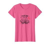 Estoy aquí para la Lectura del Gusano de Biblioteca de la Trama Twist Camiseta, Mujer, Rosa Jaspeado, XL