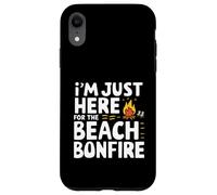 Estoy aquí para la Playa Hoguera Océano Puesta del Sol Fogata Carcasa para iPhone XR