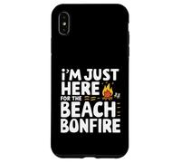 Estoy aquí para la Playa Hoguera Océano Puesta del Sol Fogata Carcasa para iPhone XS MAX