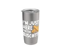 Estoy aquí para la receta de almendras italianas de galletas Biscotti Cookies Vaso térmico de acero inoxidable de doble pared