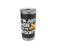 Estoy aquí para la receta de almendras italianas de galletas Biscotti Cookies Vaso térmico de acero inoxidable de doble pared