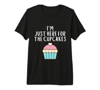 Estoy aquí para la Taza Pasteles Cute Postre Pink Cup Cake Camiseta Premium