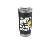 Estoy aquí para la tienda de postres de frutas de Mango Sorbet Island Vaso térmico de acero inoxidable de doble pared