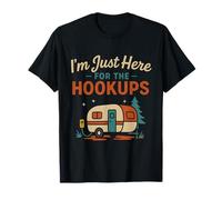 Estoy aquí para las conexiones Divertido RV Camping Caravana Viaje Camiseta