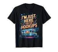 Estoy aquí para las conexiones Divertido RV Camping Caravana Viaje Camiseta