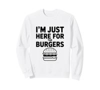 Estoy aquí para Las Hamburguesas Humor Divertido Foodie Sudadera