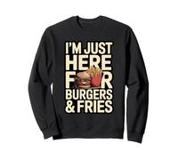 Estoy aquí para los Amantes de la Comida Hamburguesas y Papas Fritas Sudadera
