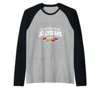 Estoy aquí para los Dulces de Pascua Divertido Humor de Caramelo de Pascua Camiseta Manga Raglan