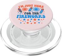 Estoy aquí para los fuegos artificiales patriótico 4 de julio Fuegos artificiales PopSockets PopGrip para MagSafe