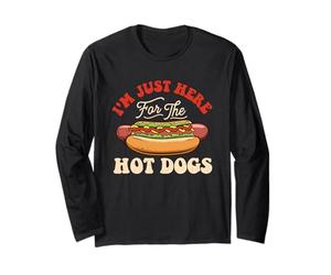 Estoy aquí para los Perros Calientes - Hot Dog Lover Fast Food Manga Larga