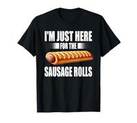 Estoy aquí para los Rollos de Salchichas Salchichas para Comer Alimentos Camiseta