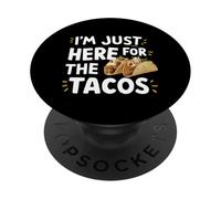 Estoy aquí para los Tacos Humor de Comida callejera Mexicana Divertida PopSockets PopGrip Adhesivo