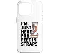 Estoy aquí para pies en Correas Pilates Lover Pilates Carcasa para iPhone 16 Pro