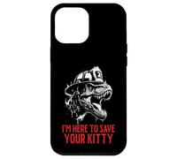 Estoy aquí para salvar a tu gatito - Divertido bombero T-Rex Carcasa para iPhone 12 Pro Max