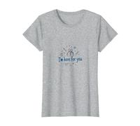 Estoy aquí para ti. Regalo de Apoyo para un Amigo de la Escuela Camiseta, Mujer, Gris Jaspeado, XL