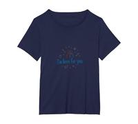 Estoy aquí para ti. Regalo de Apoyo para un Amigo de la Escuela Camiseta, Mujer Tallas Grandes, Azul Marino, 1XL Grande