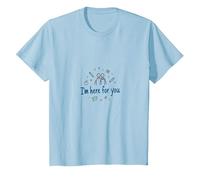 Estoy aquí para ti. Regalo de Apoyo para un Amigo de la Escuela Camiseta, Niños, Azul Bebé, 3 años