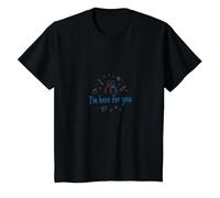 Estoy aquí para ti. Regalo de Apoyo para un Amigo de la Escuela Camiseta, Niños, Negro, 6 años