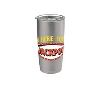 Estoy aquí para un ganador de Jackpot Casino Gambling Vegas Vaso térmico de acero inoxidable de doble pared