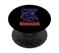 Estoy aquí por los Humanos: Grim Reaper PopSockets PopGrip Adhesivo