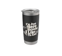 Estoy aquí porque me gusta comer humor en el gimnasio Vaso térmico de acero inoxidable de doble pared