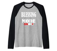 Estoy bendecido 24/7: Hombres bendecidos Ropa cristiana Vida bendita Camiseta Manga Raglan