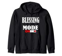Estoy bendecido 24/7: Hombres bendecidos Ropa cristiana Vida bendita Sudadera con Capucha